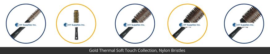 Gold Thermal Soft Touch Collection, Nylon Bristles